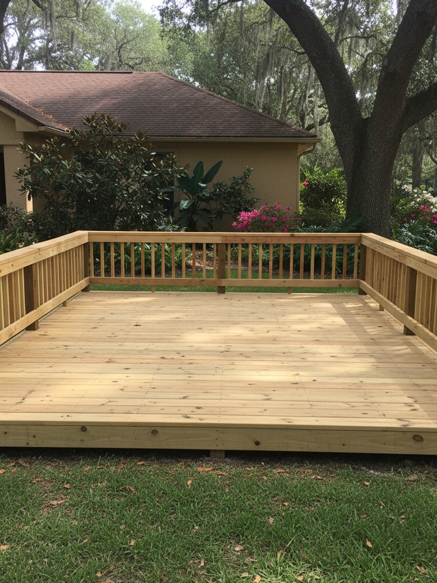 Paradise Deck Solutions crew working on a home