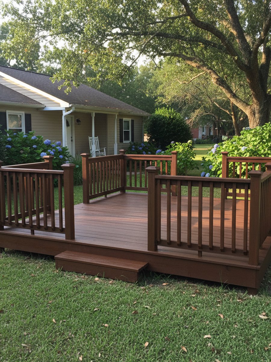 Deck Railing Installation & Repair completed by Paradise Deck Solutions in Gautier, MS