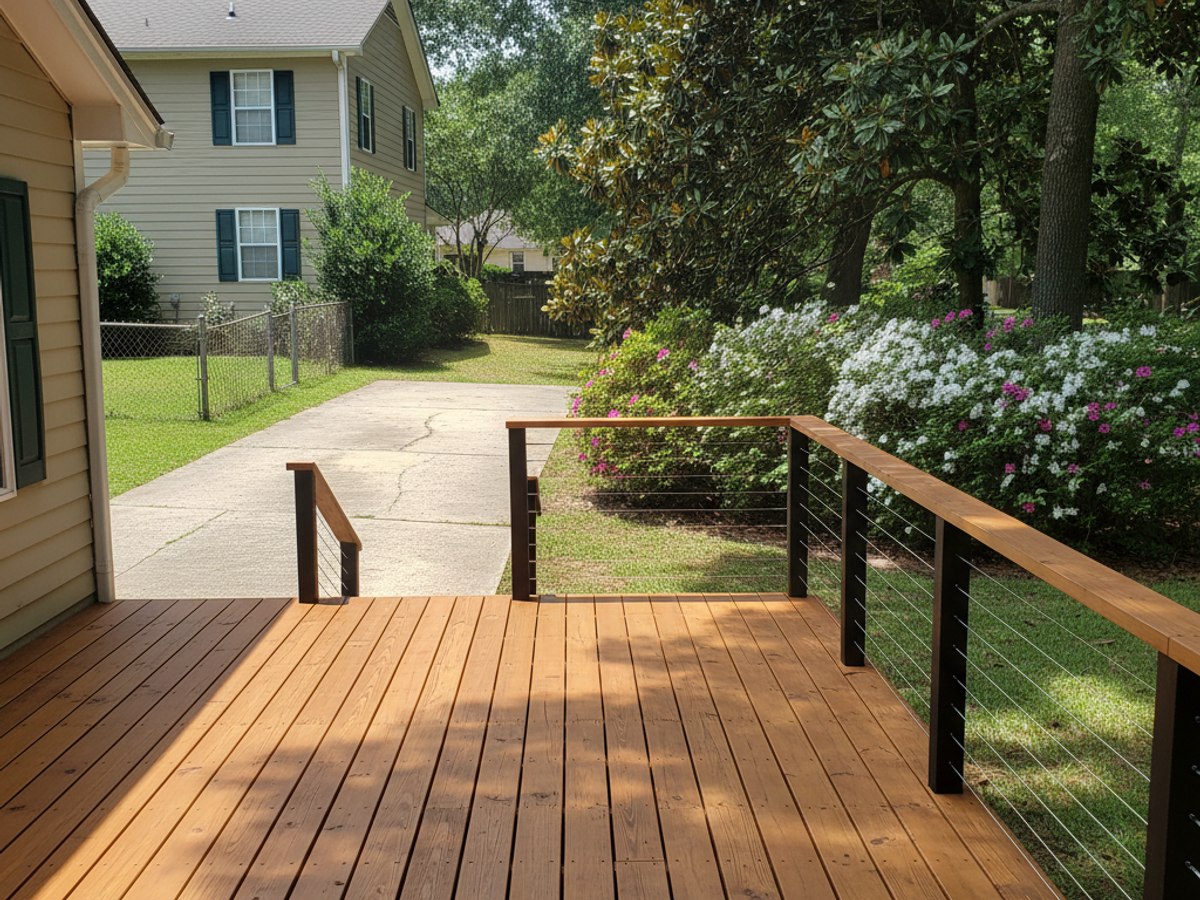 Custom Deck Design completed by Paradise Deck Solutions in Biloxi, MS